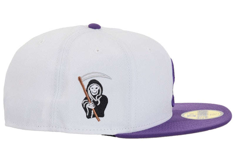 Supreme New Era Reaper S Logo 59Fifty Fitted Hat White