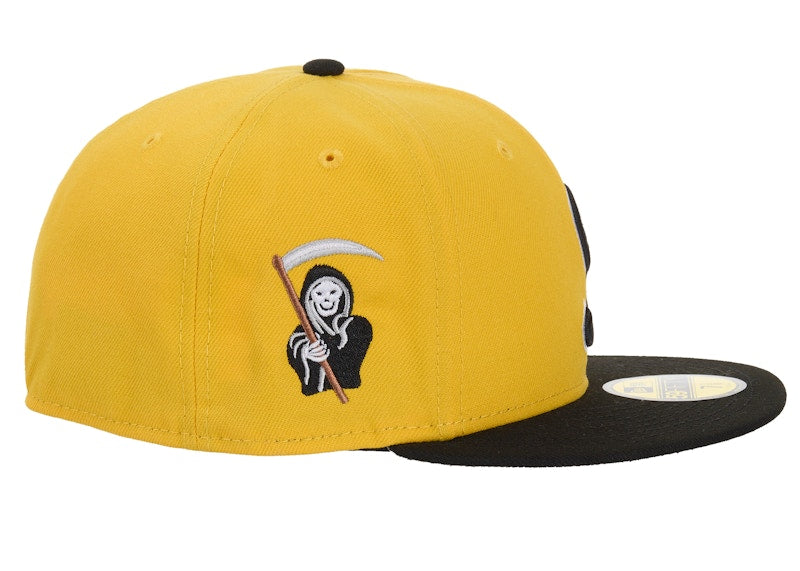 Supreme New Era Reaper S Logo 59Fifty Fitted Hat Yellow