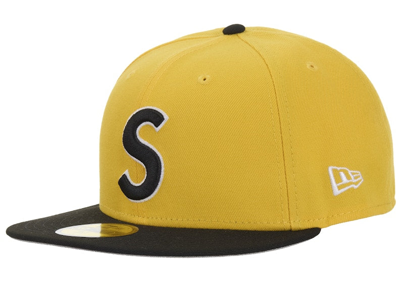 Supreme New Era Reaper S Logo 59Fifty Fitted Hat Yellow