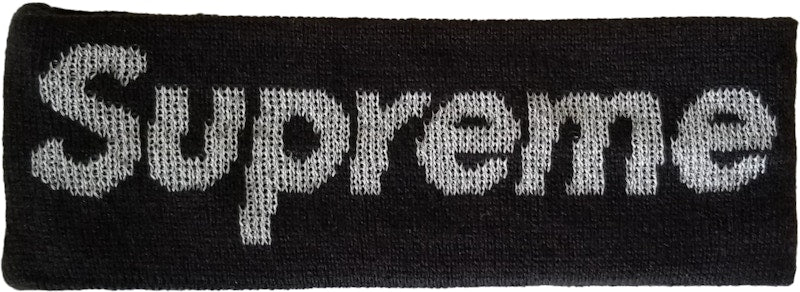 Supreme New Era Reflective Logo Headband (FW 16) Black
