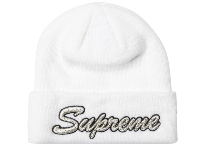 Supreme New Era Script Beanie (FW18) white