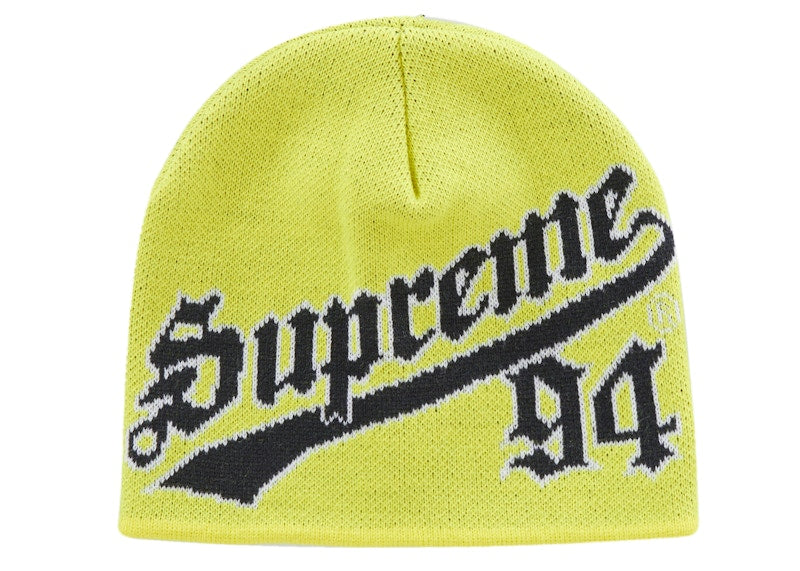 Supreme New Era Script Beanie (FW22) Yellow
