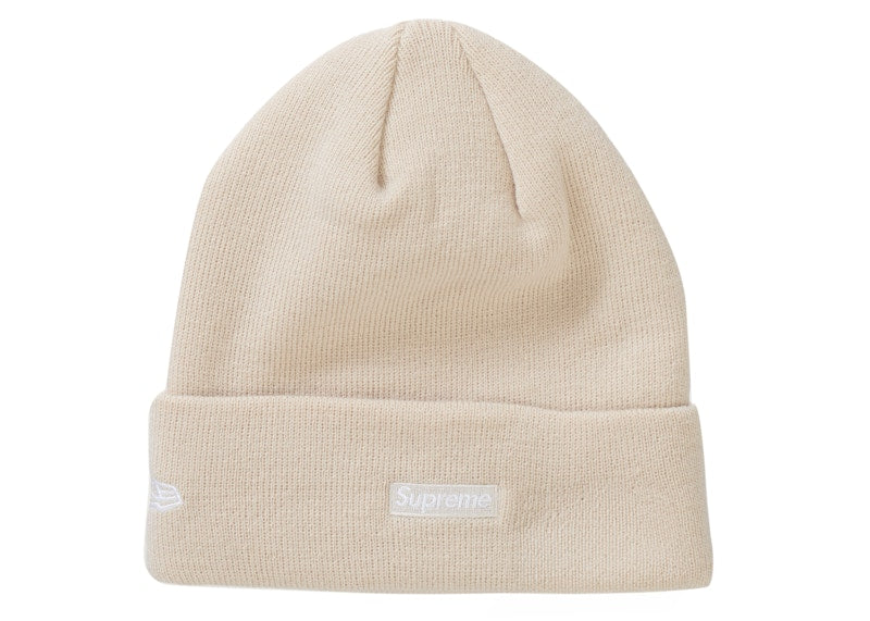 Supreme New Era Script Beanie Natural