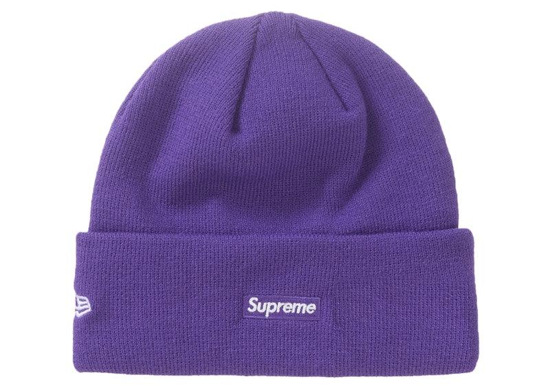 Supreme New Era Script Beanie Purple