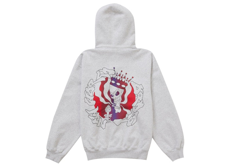 Supreme New World Order Hooded Sweatshirt Heather Grey