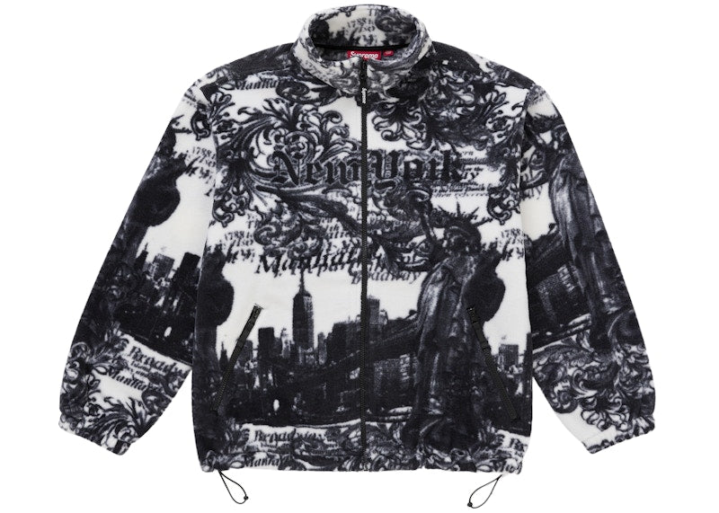 Supreme New York Fleece Jacket White