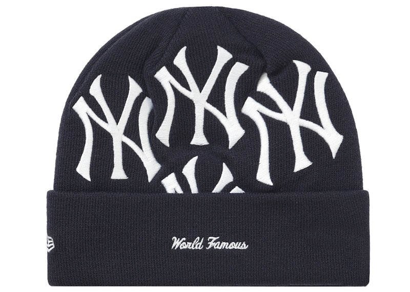 Supreme New York Yankees New Era Box Logo Beanie Navy