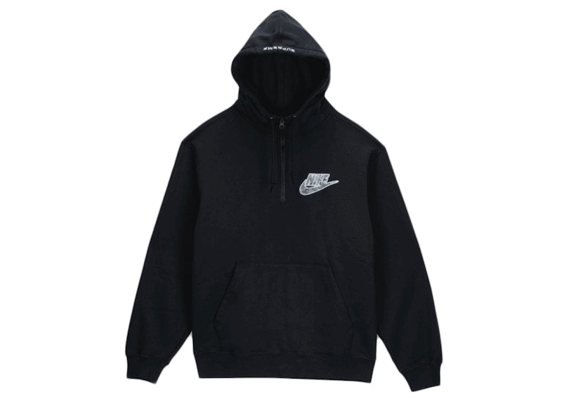 Supreme Nike Half Zip Hooded Sweatshirt Black