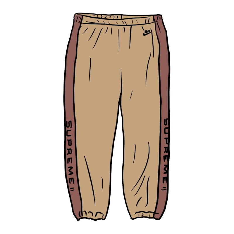 Supreme Nike Velour Track Pant Tan