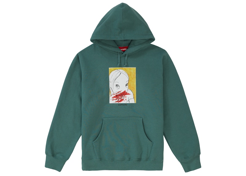 Supreme Nose Bleed Hooded Sweatshirt Dusty Teal