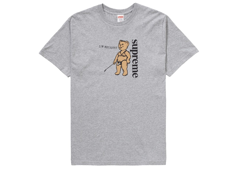 Supreme Not Sorry Tee Heather Grey