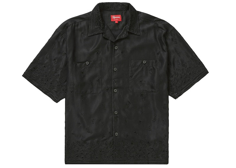 Supreme Nouveau Embroidered S/S Shirt Black