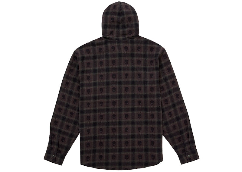 Supreme Number (N)ine Hooded Flannel Shirt Black
