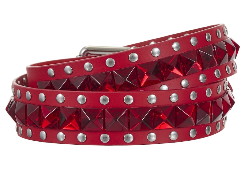 Supreme Number (N)ine Studded Belt Red