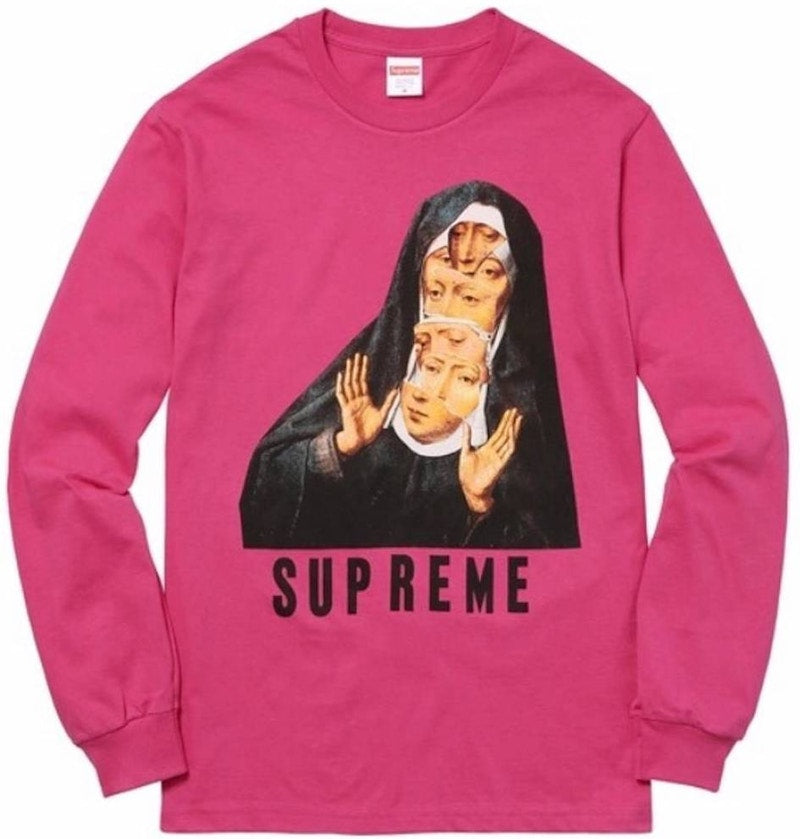 Supreme Nun LS Tee Dark Pink