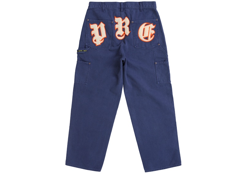 Supreme Old English Canvas Double Knee Painter Pant Navy