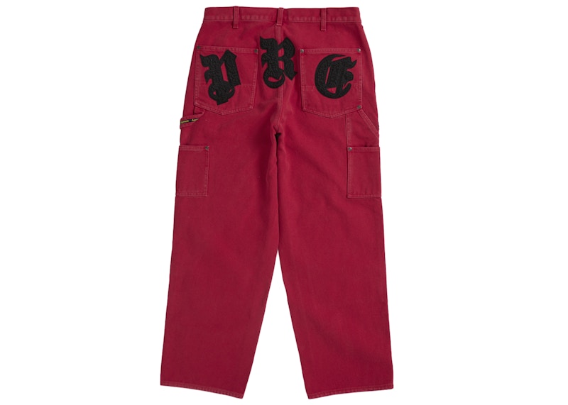 Supreme Old English Canvas Double Knee Painter Pant Red