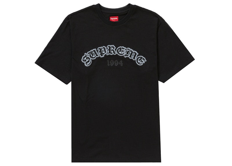 Supreme Old English Glow S/S Top Black
