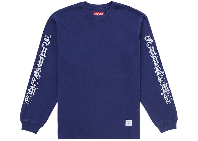 Supreme Old English L/S Top Navy