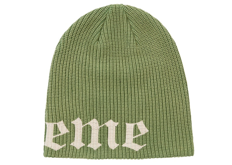 Supreme Old English Printed Beanie Green