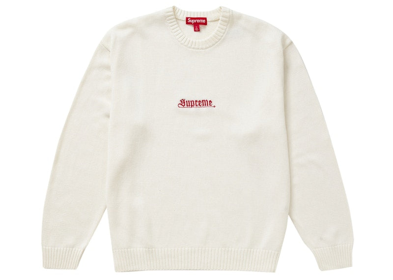 Supreme Old English Sweater Ivory