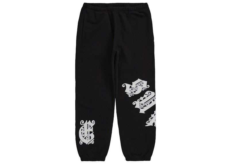 Supreme Old English Wrap Sweatpant Black