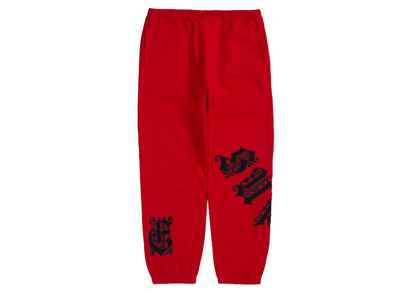 Supreme Old English Wrap Sweatpant Red