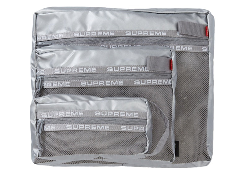 Supreme Organizer Pouch Set Silver