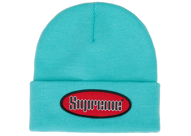 Supreme Oval Patch Beanie (SS22) Turquoise