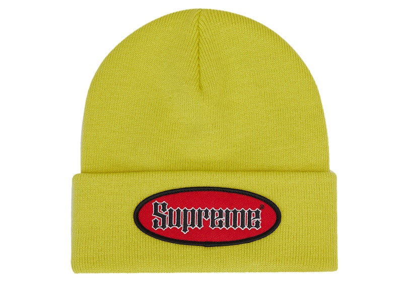 Supreme Oval Patch Beanie (SS22) Yellow