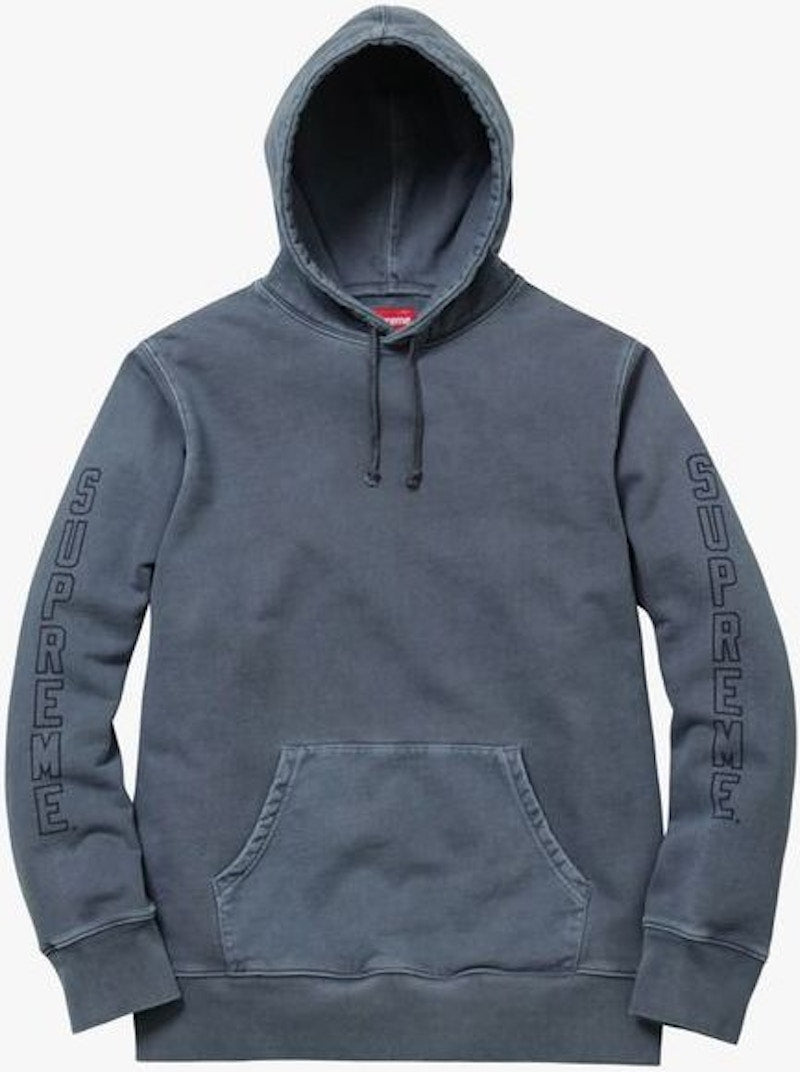 Supreme Over Dyed Hooded Sweatshirt Indigo