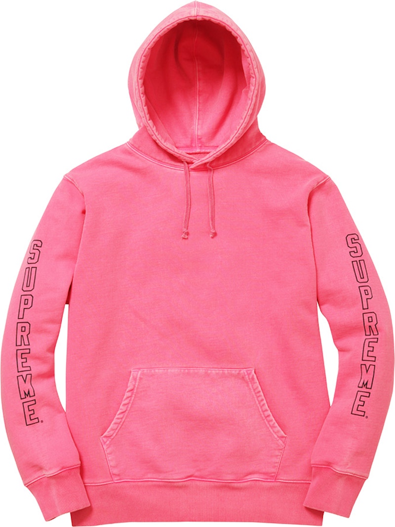Supreme Over Dyed Hooded Sweatshirt Pink