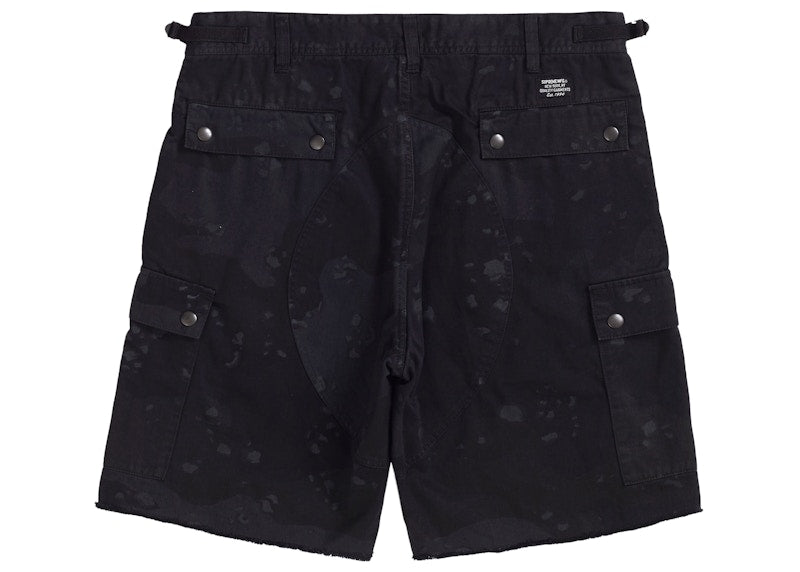 Supreme Overdyed Camo Cargo Short Black