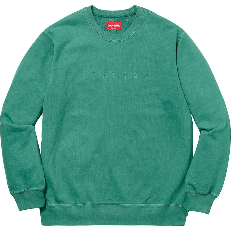 Supreme Overdyed Crewneck Sweatshirt Dark Green