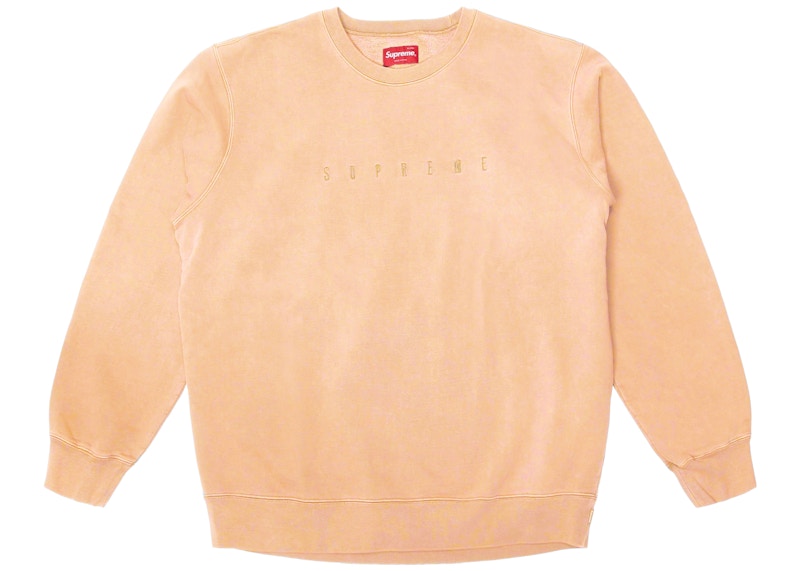Supreme Overdyed Crewneck Sweatshirt Peach