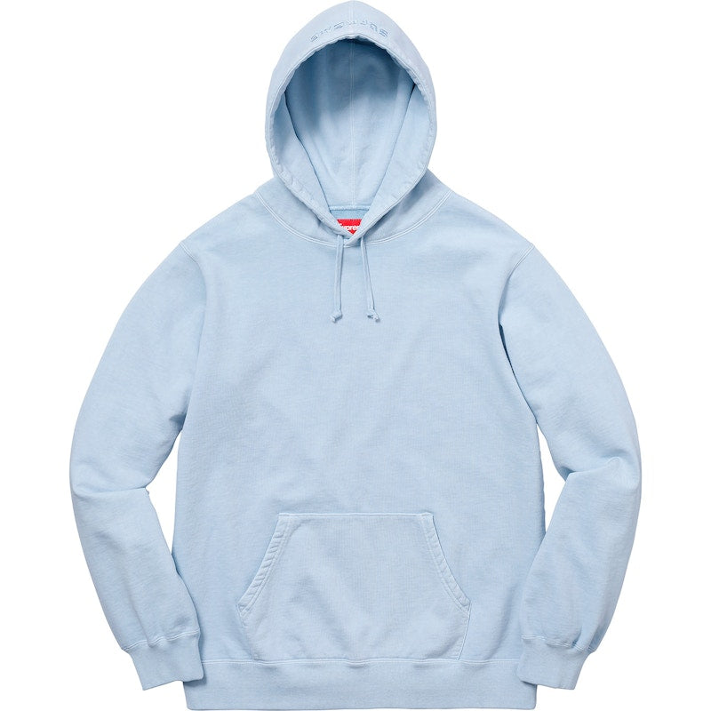 Supreme Overdyed Hooded Sweatshirt (SS18) Light Blue