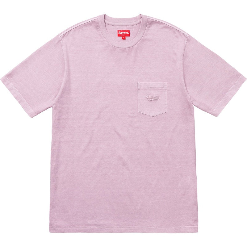 Supreme Overdyed Pocket Tee Washed Light Purple