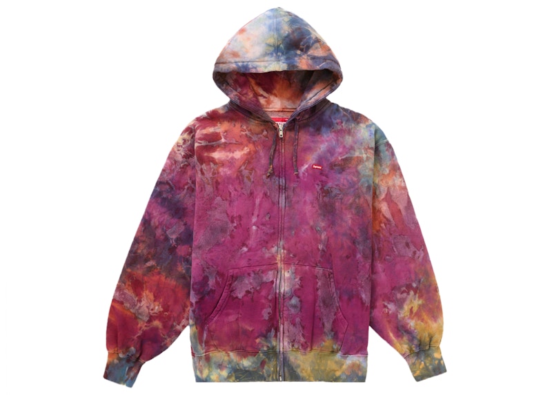 Supreme Overdyed Small Box Zip Up Hooded Sweatshirt Multicolor
