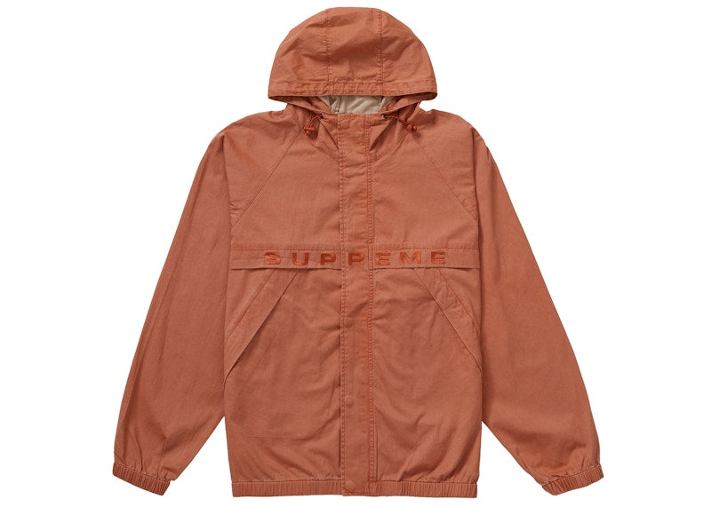 Supreme Overdyed Twill Hooded Jacket Rust