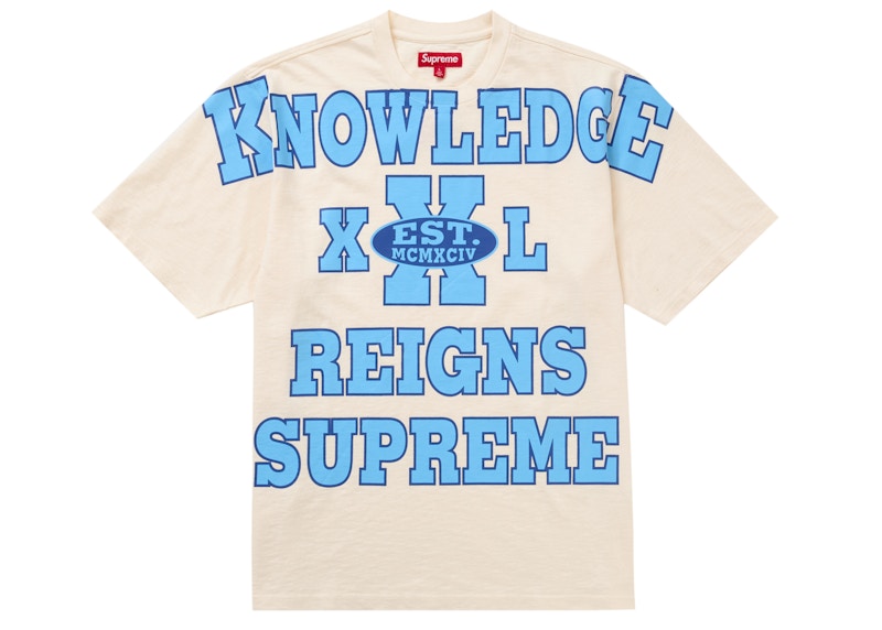 Supreme Overprint Knowledge S/S Top Cream