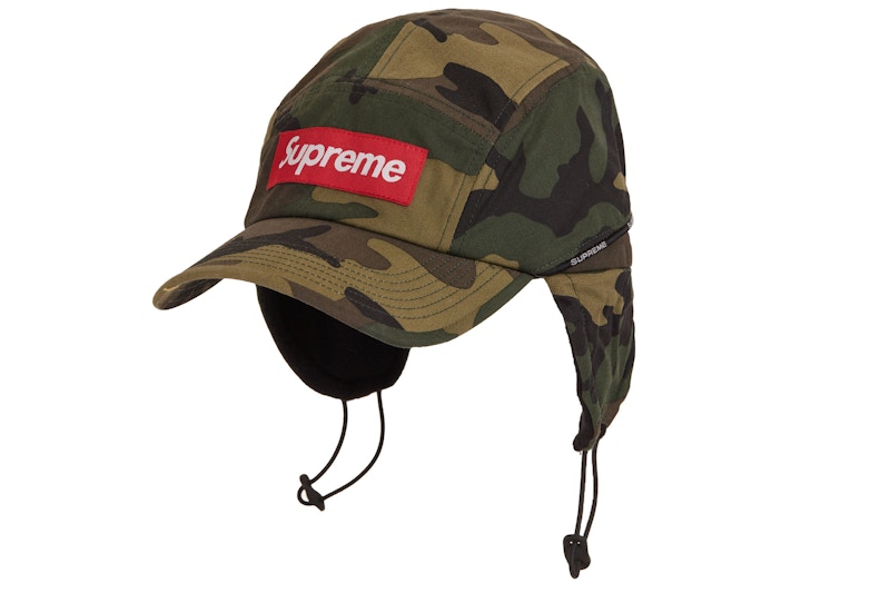 Supreme Packable Earflap Camp Cap Woodland Camo