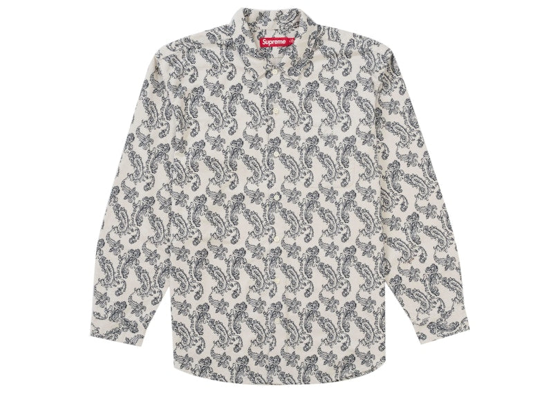 Supreme Paisley Flannel Shirt White