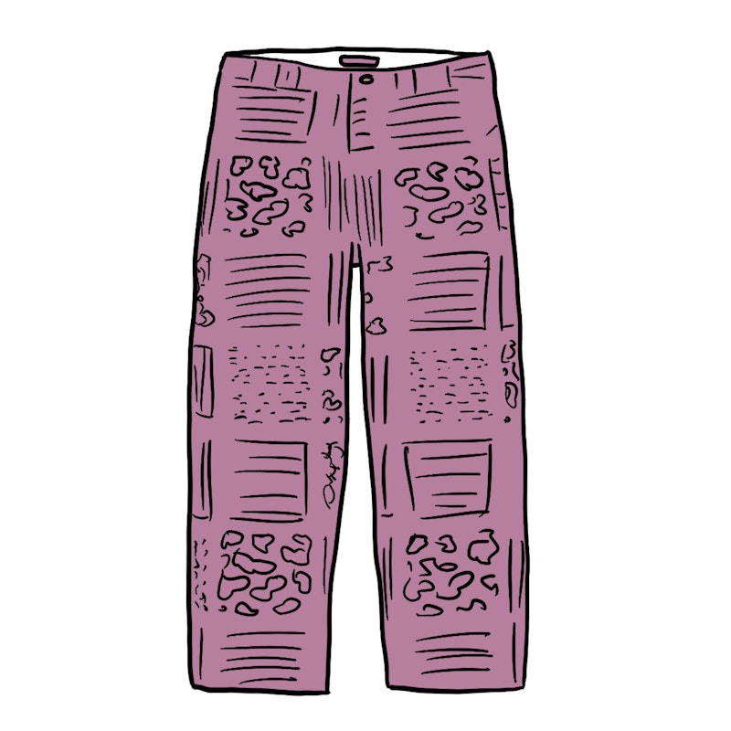 Supreme Paisley Grid Chino Pant Dark Lilac