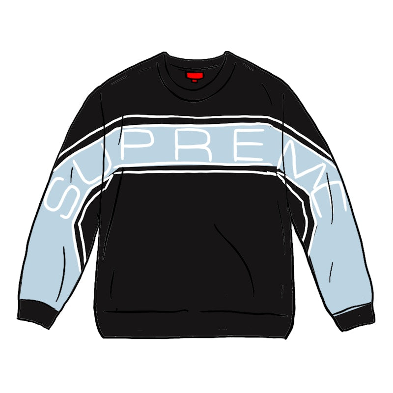 Supreme Paneled Crewneck (SS21) Black