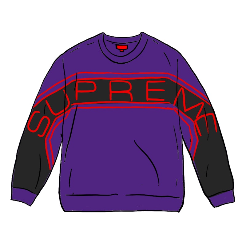 Supreme Paneled Crewneck (SS21) Purple