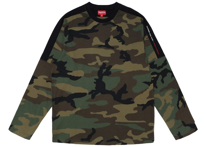 Supreme Paneled L/S Top Woodland Camo
