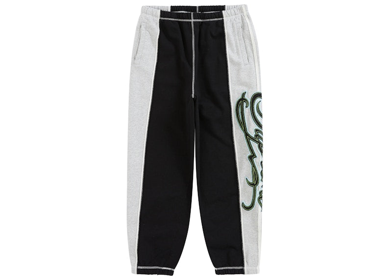 Supreme Paneled Script Sweatpant Black