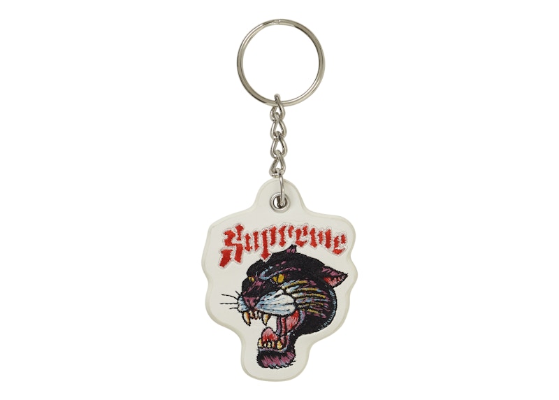 Supreme Panther Keychain White