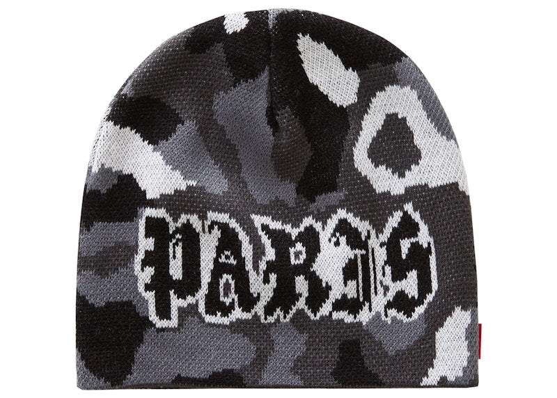 Supreme Paris Camo Beanie Snow Camo