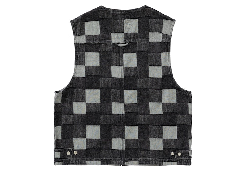 Supreme Patched Denim Vest Black